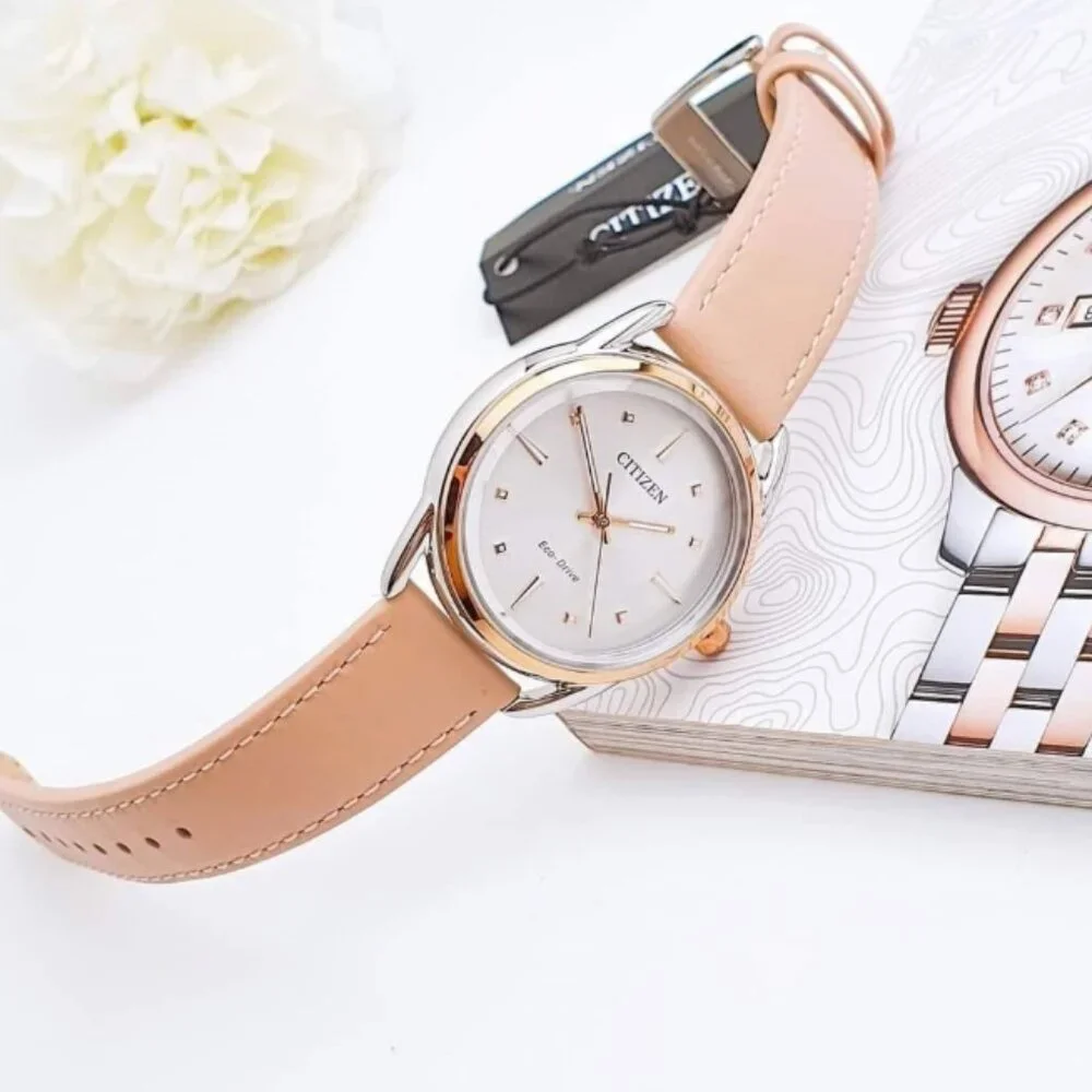 Citizen Women's Dress Classic Eco-Drive Beige Leather Watch 36mm - Picture 3 of 6